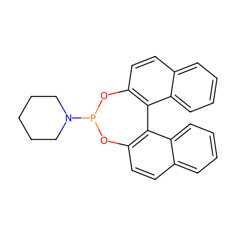 1-​(11bS)​-​联萘并[2,​1-​d:1',​2'-​f]​[1,​3,​2]​二氧磷杂-4-基哌啶结构图