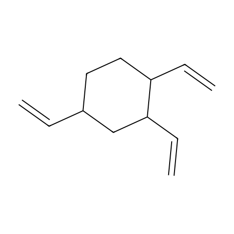 1,2,4-三乙烯基环己烷(异构体的混和物)结构图
