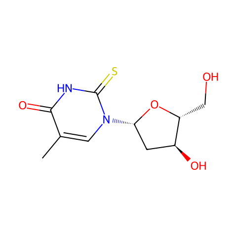 2-硫代-2'-脱氧胸苷结构图