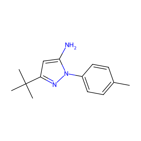5-叔丁基-2-对甲苯基-2H-吡唑-3-胺结构图