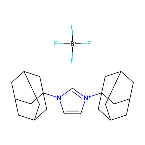 1,3-双(1-金刚烷基)咪唑四氟硼酸盐结构图
