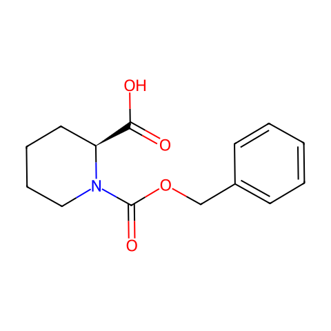 (S)-(-)-1-Cbz-2-哌啶甲酸结构图