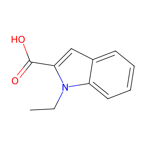 1-ethyl-1H-indole-2-carboxylic acid结构图