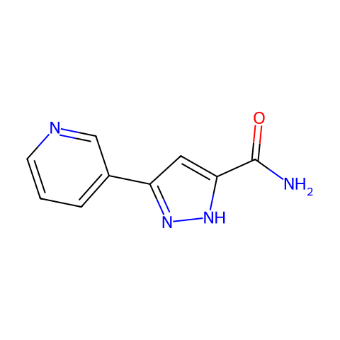 5-(吡啶-3-基)-1H-吡唑-3-甲酰胺结构图