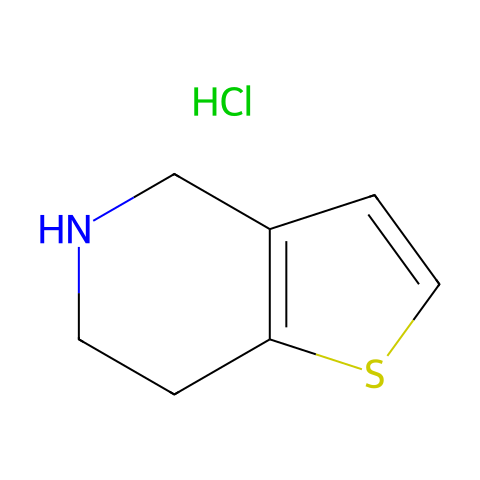 4,5,6,7-四氢噻吩[3,2-c]吡啶盐酸盐结构图