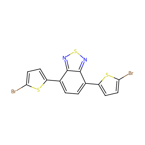 4,7-双(5-溴-2-噻吩基)-2,1,3-苯并噻二唑结构图
