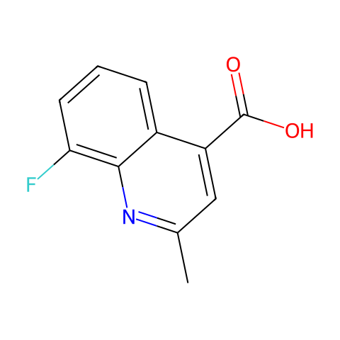 4-Quinolinecarboxylic acid, 8-fluoro-2-Methyl-结构图