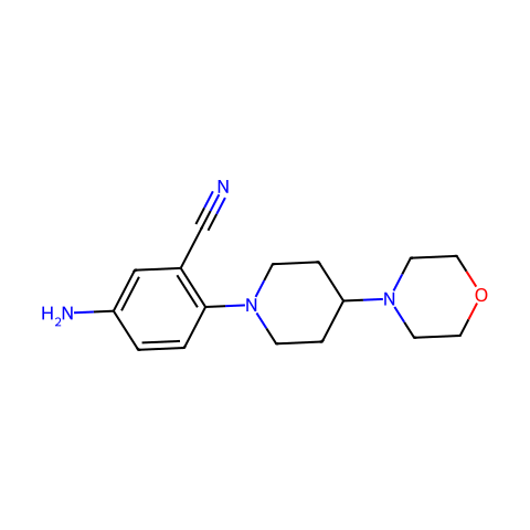 5-氨基-2-(4-吗啉哌啶-1-基)苯甲腈结构图