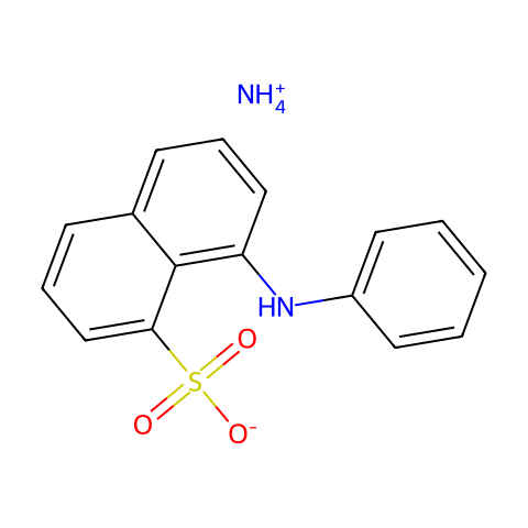 ANS-NH4(=8-苯胺基-1-萘磺酸铵)[疏水荧光探针]结构图