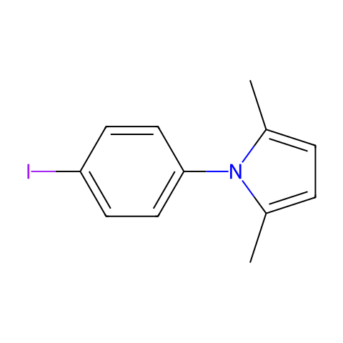 1-(4-碘苯基)-2,5-二甲基-1H-吡咯结构图