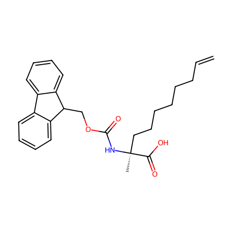 (2S)-2-N-芴甲氧羰基氨基-2-甲基-9-癸烯酸结构图