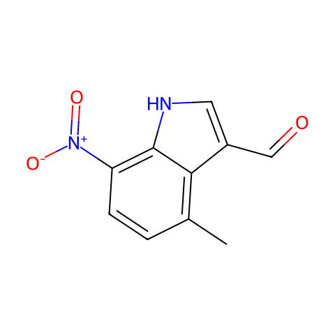 4-methyl-7-nitro-1H-indole-3-carbaldehyde结构图