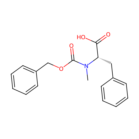 N-苄氧羰基-N-甲基-L-苯丙氨酸结构图