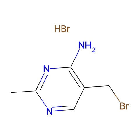 4-氨基-2-甲基-5-(溴甲基)嘧啶氢溴酸盐结构图
