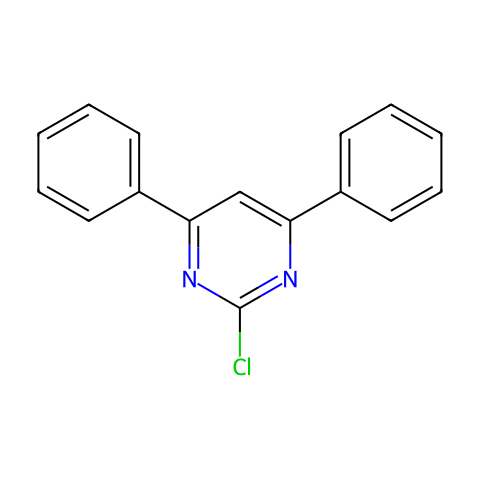 2-氯-4,6-二苯基嘧啶结构图