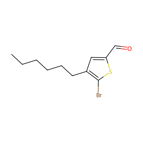 2-溴-3-己基-5-甲酰基结构图