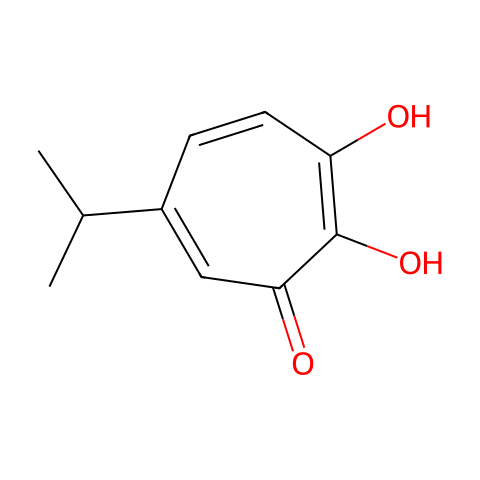 2,3-二羟基-5-异丙基环庚烷-2,4,6-三烯酮结构图