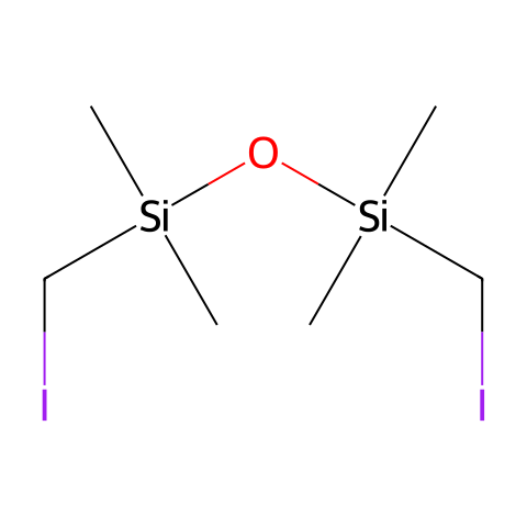 1,3-二(碘甲基)-1,1,3,3-四甲基二硅氧烷(BIM)结构图