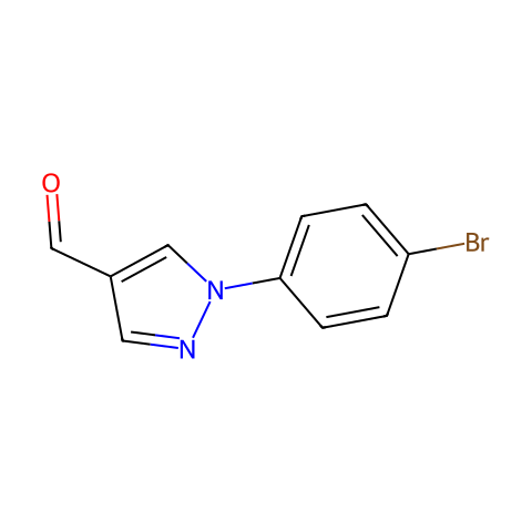 1-(4-溴苯基)-1H-吡唑-4-甲醛结构图