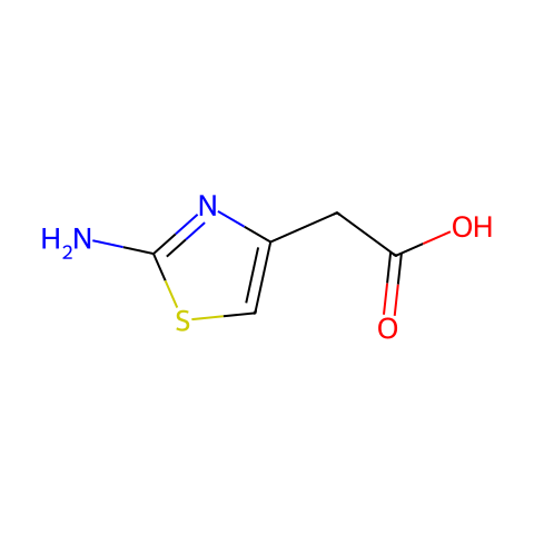 2-氨基-4-噻唑乙酸结构图