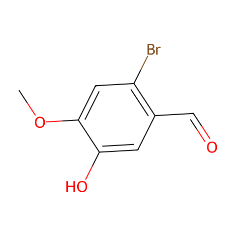 2-溴-5-羟基-4-甲氧基苯甲醛结构图