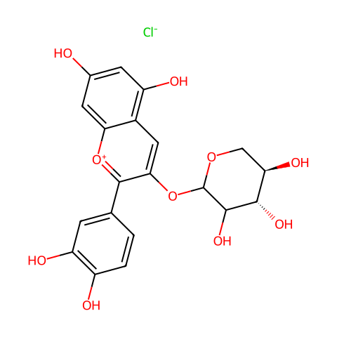 矢车菊素-3-木糖苷结构图