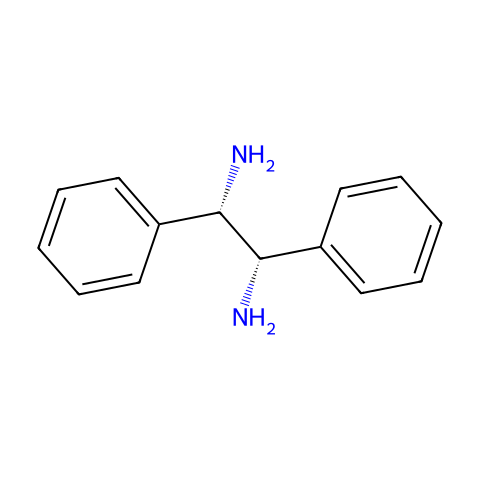 (1S,2S)-1,2-二苯基乙二胺结构图