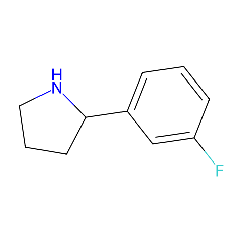 2-(3-氟苯基)-吡咯烷结构图