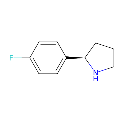 (R)-2-(4-氟苯基)吡咯烷结构图