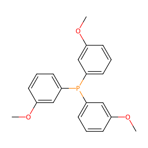 三(3-甲氧基苯基)膦结构图