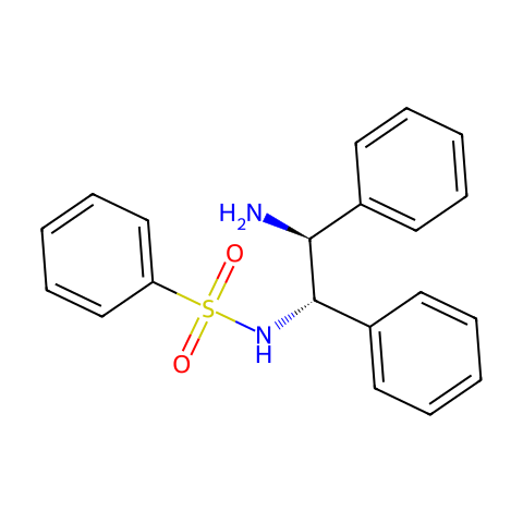 N-[(1S,2S)-2-氨基-1,2-二苯基乙基]苯亚磺酰胺结构图