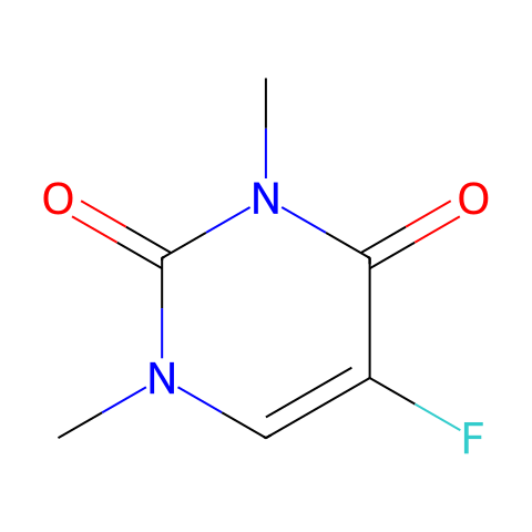 5-氟-1,3-二甲基尿嘧啶结构图