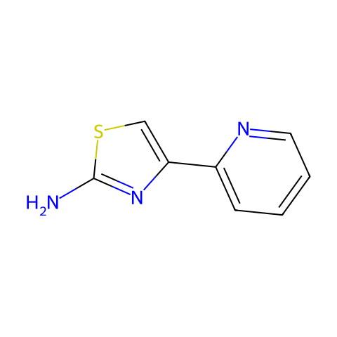2-氨基-4-(2-吡啶基)噻唑结构图