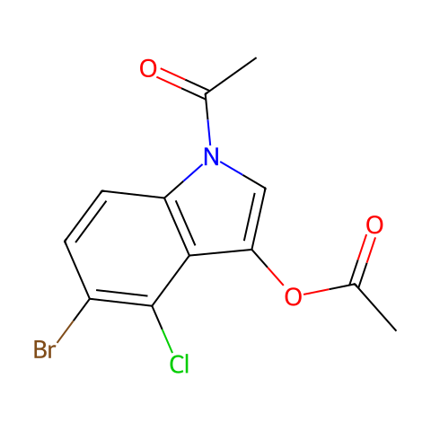 1-乙酰基-5-溴-4-氯-3-吲哚乙酯结构图