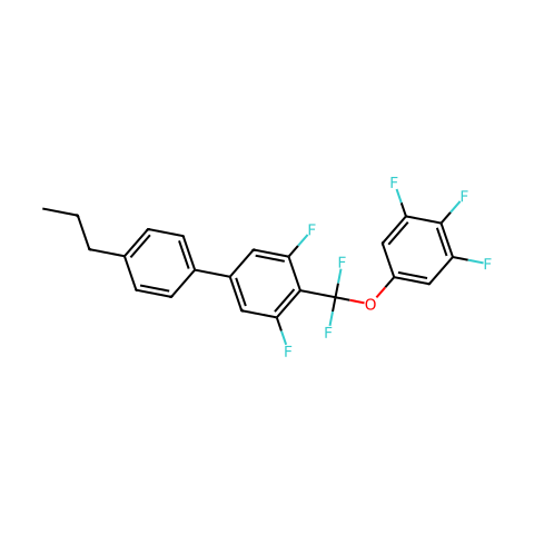 4-(二氟(3,4,5-三氟苯氧基)甲基)-3,5-二氟-4'-丙基-1,1'-联苯结构图