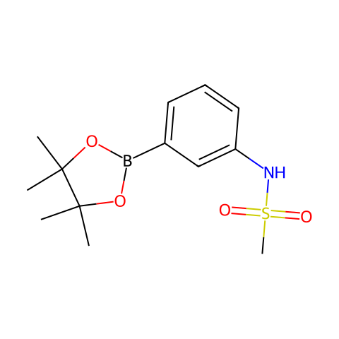 3-甲烷磺酰氨基苯基硼酸频哪醇酯(含数量不等的酸酐)结构图