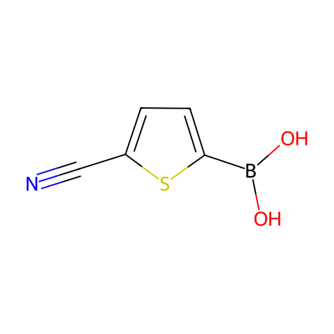 5-氰基噻吩-2-硼酸(含有不定量酸酐)结构图