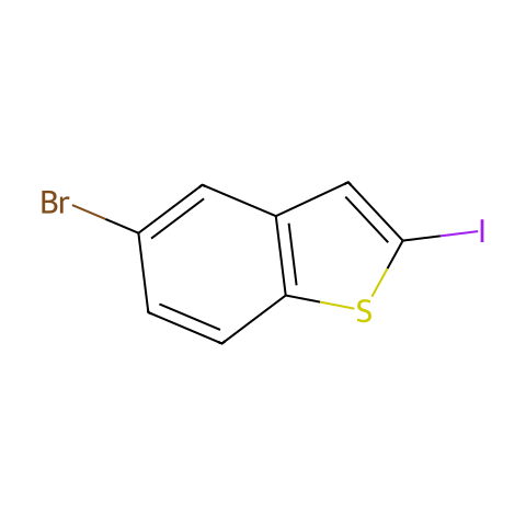 5-溴-2-碘-苯并[b]噻吩结构图