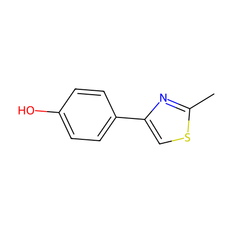 4 -(2甲基4噻唑基)苯酚结构图