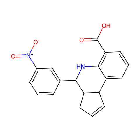 4-(3-硝基苯基)-3a,4,5,9b-四氢-3H-环戊二烯并[c]喹啉-6-甲酸结构图