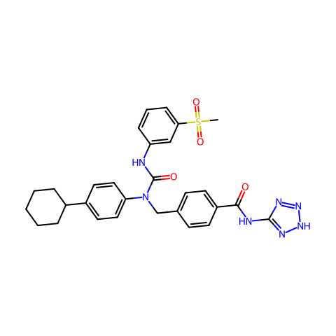 NNC 0640,胰高血糖素和GLP-1受体的负变构调节剂结构图