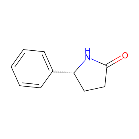 (5R)-5-phenylpyrrolidin-2-one结构图