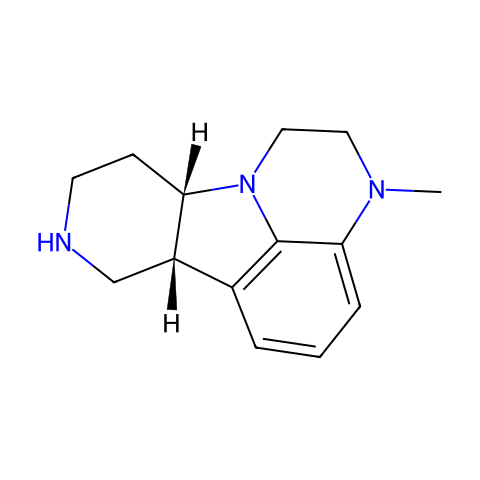 (6bR,10aS)-3-Methyl-2,3,6b,7,8,9,10,10a-octahydro-1H-pyrido[3',4':4,5]pyrrolo[1,2,3-de]quinoxaline结构图