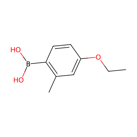 4-乙氧基-2-甲基苯基硼酸 (含有数量不等的酸酐)结构图