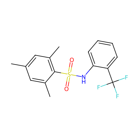 2,4,6-TRIMETHYL-N-[2-(TRIFLUOROMETHYL)PHENYL]BENZENESULFONAMIDE结构图