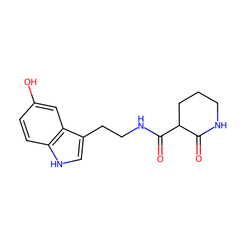 N-[2-(5-HYDROXY-1H-INDOL-3-YL)ETHYL]-2-OXOPIPERIDINE-3-CARBOXAMIDE结构图