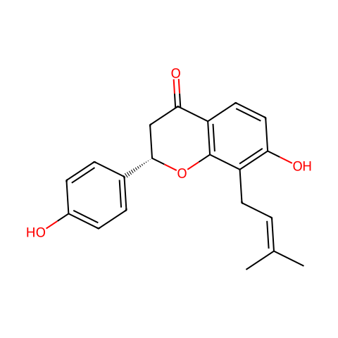 (S)-异补骨脂二氢黄酮结构图