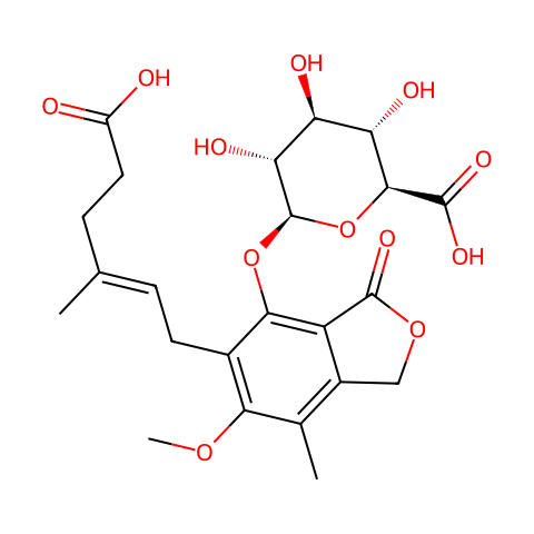 霉酸β-D -葡萄糖醛酸结构图