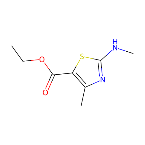 Ethyl 4-methyl-2-(methylamino)-1,3-thiazole-5-carboxylate结构图