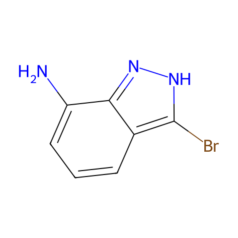 3-BROMO-7-AMINO (1H)INDAZOLE结构图